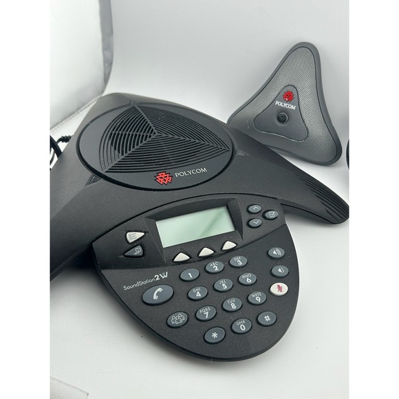 Polycom SoundStation 2W Conference Phone w/ Mics‎ 2201-67800-022 UNTESTED - Picture 3 of 6